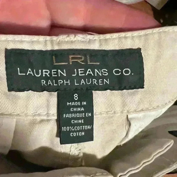 Lauren Ralph Lauren, Lauren Jean Co. Women's sz 8 Green Tag Tan Trousers - Picture 5 of 5